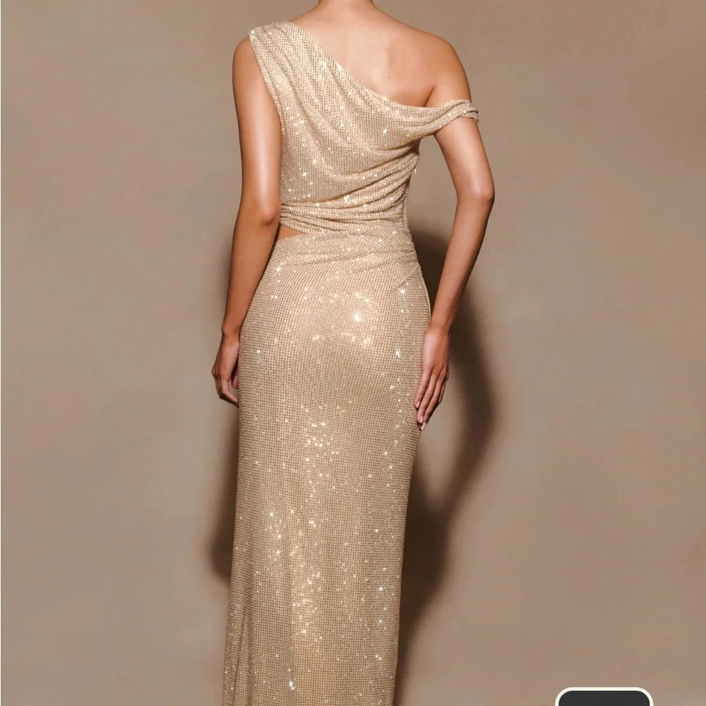 Meshki Gold Sequin Maxi Dress - Picture 2 of 4